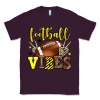 Plum Football vibes yellow and black team color Classic Tee - HowdyJamesFarm