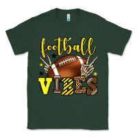 Sports Green Football vibes yellow and black team color Classic Tee - HowdyJamesFarm