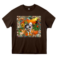 Chocolate Brown Fall baby cow Heavy Core Tee - RanaPortraitStore