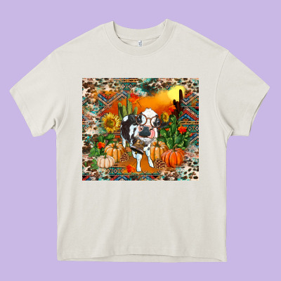 Fall Baby Cow Heavy Core Tee Designed By Ranaportraitstore