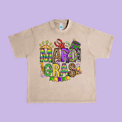 Mardi Gras Olivia Urban Heavy Tee Designed By Oliviacreatesart