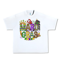 White mardi gras olivia Urban Heavy Tee - OliviaCreatesArt