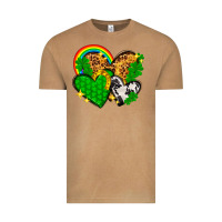 Vintage Camel St. Patrick's Day hearts with leopard Vintage Tee - HowdyJamesFarm