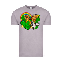Vintage Zinc St. Patrick's Day hearts with leopard Vintage Tee - HowdyJamesFarm