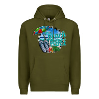 Army Green beach please Premium Hoodie - CowhideDigitalArt