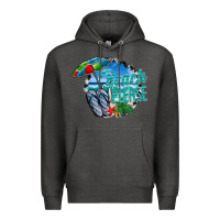Charcoal Heather beach please Premium Hoodie - CowhideDigitalArt