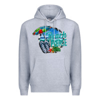 Heather Grey beach please Premium Hoodie - CowhideDigitalArt