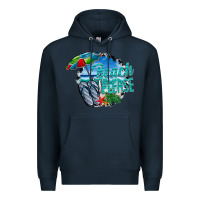 Navy beach please Premium Hoodie - CowhideDigitalArt