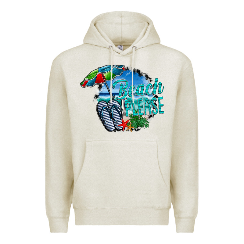 Beach Please Premium Hoodie by CowhideDigitalArt | Teevron