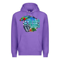 Purple beach please Premium Hoodie - CowhideDigitalArt