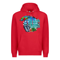 Red beach please Premium Hoodie - CowhideDigitalArt
