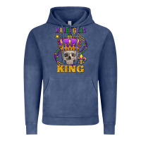 Vintage Denim Skull Mardi Gras king Vintage Hoodie - FaDigitalArtStudio