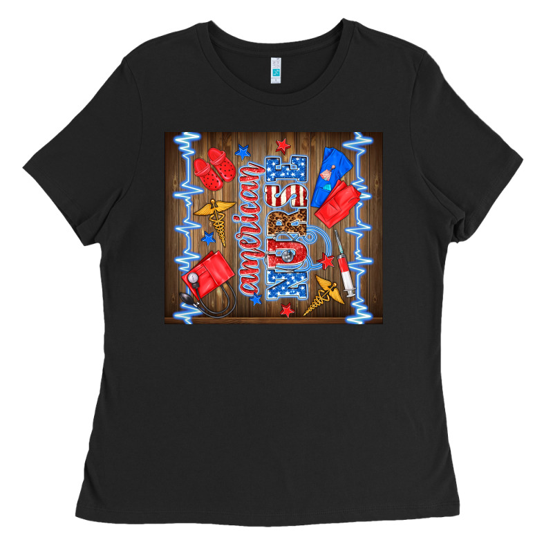 American Nurse Ladies Tee by TumblerDesignByShophia | Teevron