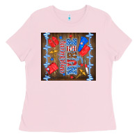 Bubblegum Pink American nurse Ladies Tee - TumblerDesignByShophia