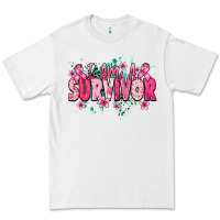 White I am a survivor Cancer Awareness Premium Tee - HowdyJamesFarm