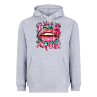 Heather Grey in october we wear pink  lips Heavyweight Hoodie - AdoDesignShop