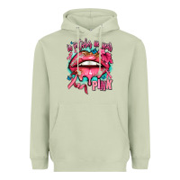 Matcha in october we wear pink  lips Heavyweight Hoodie - AdoDesignShop