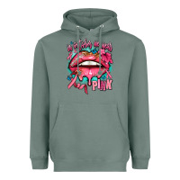 Sage in october we wear pink  lips Heavyweight Hoodie - AdoDesignShop