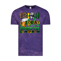 Cloud Purple Irish today hungover tomorrow Vintage Tee - CowGirlArtShop