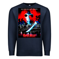 Navy Vintage Classic  Horror film Art Characters Mens Womens Premium Sweatshirt - maiPhamDesign