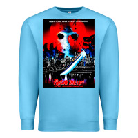 Ocean Blue Vintage Classic  Horror film Art Characters Mens Womens Premium Sweatshirt - maiPhamDesign