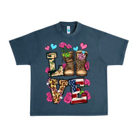 Midnight Navy love valentine's day army boots olivia Urban Heavy Tee - OliviaCreatesArt