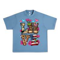 Pebble Blue love valentine's day army boots olivia Urban Heavy Tee - OliviaCreatesArt