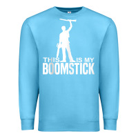 Ocean Blue this is my boomstick shotgun chainsaw dead evil halloween tank top Premium Sweatshirt - maiPhamDesign