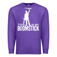 Purple this is my boomstick shotgun chainsaw dead evil halloween tank top Premium Sweatshirt - maiPhamDesign