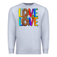 Heather Grey pride lgbtqi love is love Premium Sweatshirt - AdoDesignShop