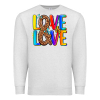 Oatmeal Heather pride lgbtqi love is love Premium Sweatshirt - AdoDesignShop