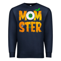 Navy womens momster tshirt halloween scary costume mom t shirt Premium Sweatshirt - maiPhamDesign