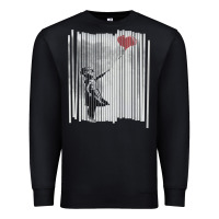 Black banksy balloon girl cute Premium Sweatshirt - maiPhamDesign