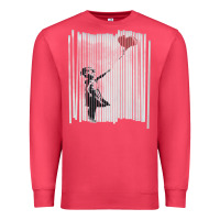 Cardinal banksy balloon girl cute Premium Sweatshirt - maiPhamDesign