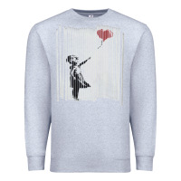 Heather Grey banksy balloon girl cute Premium Sweatshirt - maiPhamDesign