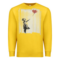 Lemon banksy balloon girl cute Premium Sweatshirt - maiPhamDesign