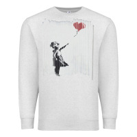 Oatmeal Heather banksy balloon girl cute Premium Sweatshirt - maiPhamDesign