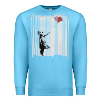 Ocean Blue banksy balloon girl cute Premium Sweatshirt - maiPhamDesign
