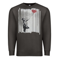 Smoke banksy balloon girl cute Premium Sweatshirt - maiPhamDesign