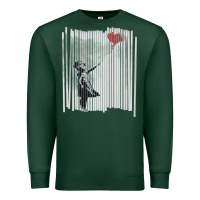 Sports Green banksy balloon girl cute Premium Sweatshirt - maiPhamDesign