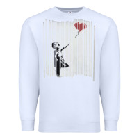 White banksy balloon girl cute Premium Sweatshirt - maiPhamDesign