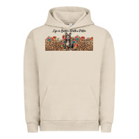 Pigment French Oak life is better with a pittie Urban Hoodie - JahusDesignShop