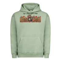 Pigment Oil Green life is better with a pittie Urban Hoodie - JahusDesignShop