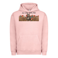 Pigment Salmon life is better with a pittie Urban Hoodie - JahusDesignShop