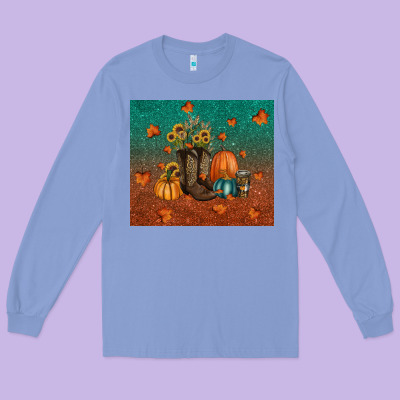Fall Tumbler Long Sleeve Tee Designed By Ranaportraitstore