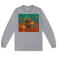 Heather Grey fall tumbler Long Sleeve Tee - RanaPortraitStore