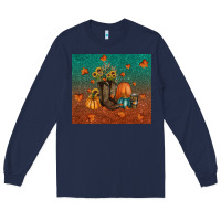 Navy fall tumbler Long Sleeve Tee - RanaPortraitStore