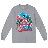 Heather Grey Barn in the USA Long Sleeve Tee - FaDigitalArtStudio
