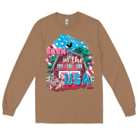 Toasted Coconut Barn in the USA Long Sleeve Tee - FaDigitalArtStudio