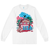 White Barn in the USA Long Sleeve Tee - FaDigitalArtStudio